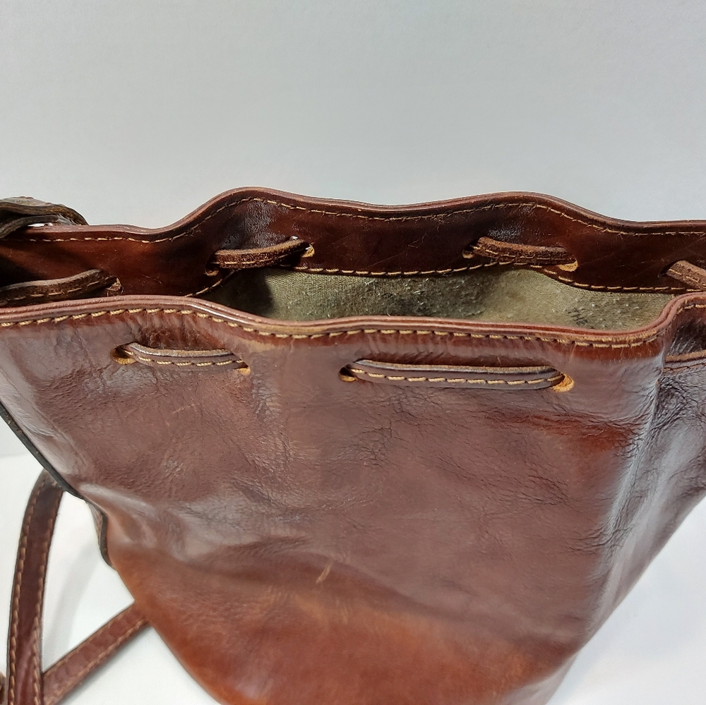 The Trend Original Brown Leather Crossbody Saddlebag Style Purse/ Handbag - Picture 6 of 9
